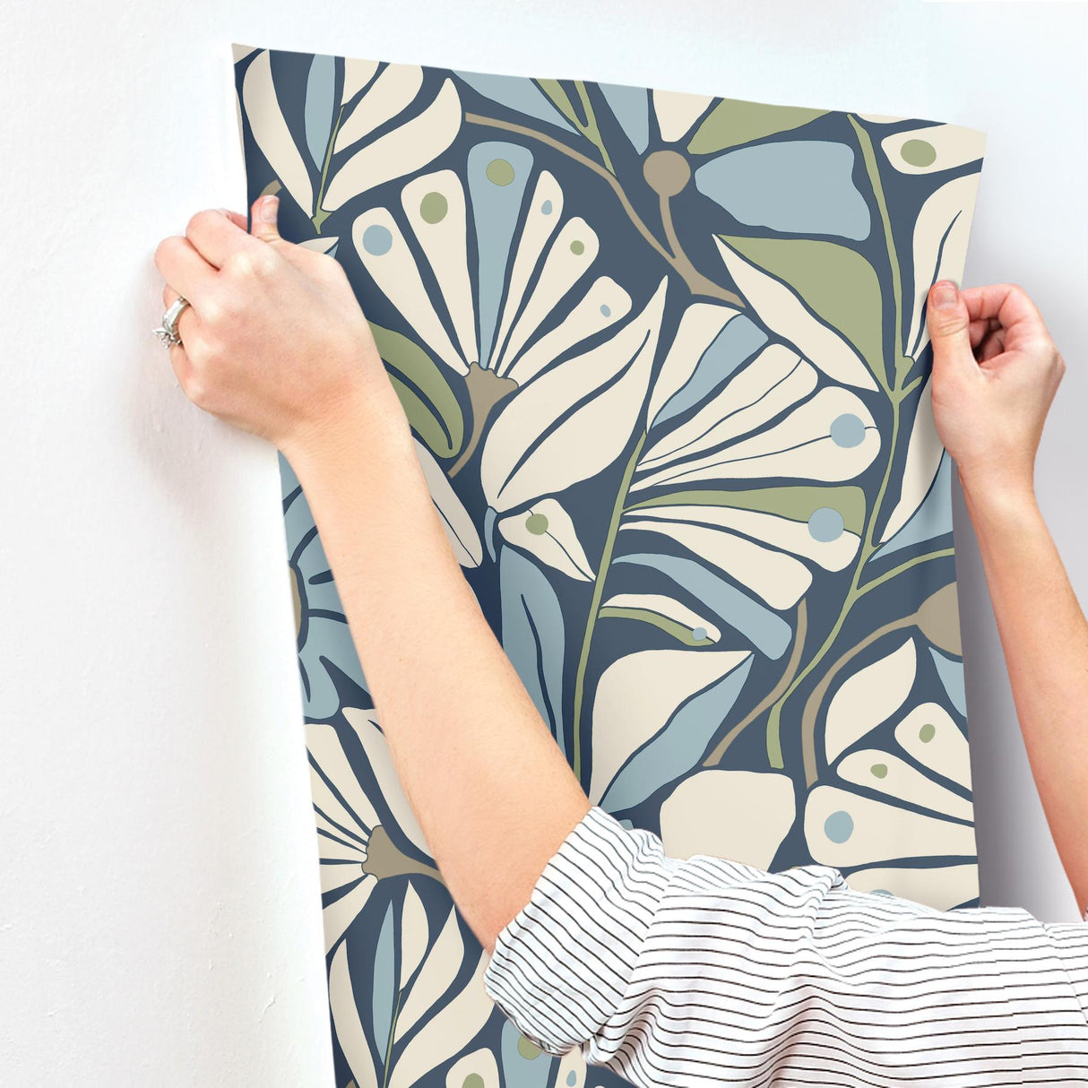 York Cabana Club Blue Wallpaper