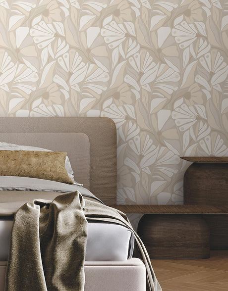 York Cabana Club Beige Wallpaper