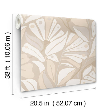 York Cabana Club Beige Wallpaper