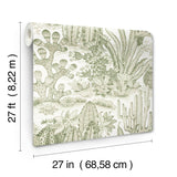 York Lotus Land Cacti Green Wallpaper