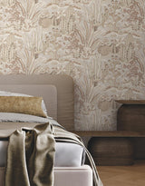 York Lotus Land Cacti Red Wallpaper