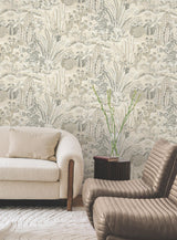 York Lotus Land Cacti Beige Wallpaper