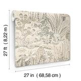 York Lotus Land Cacti Beige Wallpaper