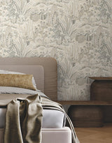 York Lotus Land Cacti Beige Wallpaper