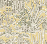 York Lotus Land Cacti Yellow Wallpaper