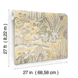 York Lotus Land Cacti Yellow Wallpaper