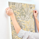 York Lotus Land Cacti Yellow Wallpaper