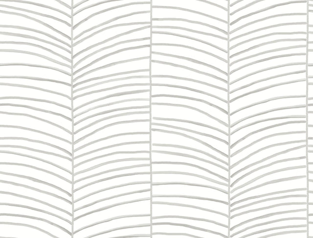 York Cascade Palm Chevron Grey Wallpaper