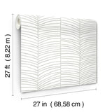 York Cascade Palm Chevron Grey Wallpaper