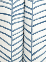 York Cascade Palm Chevron Blue Wallpaper