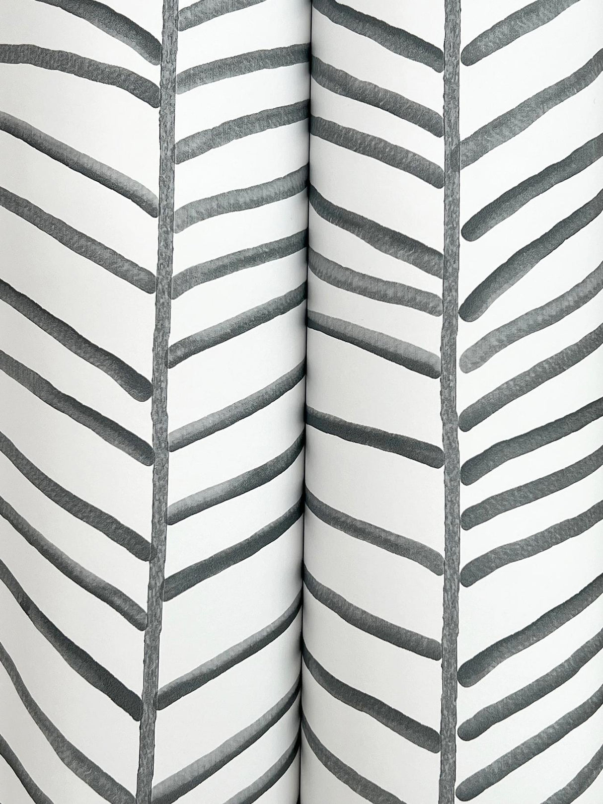 York Cascade Palm Chevron Black Wallpaper