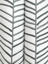 York Cascade Palm Chevron Black Wallpaper
