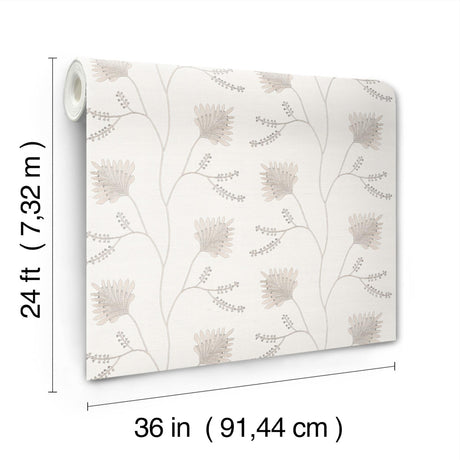 York Laelynn White Wallpaper