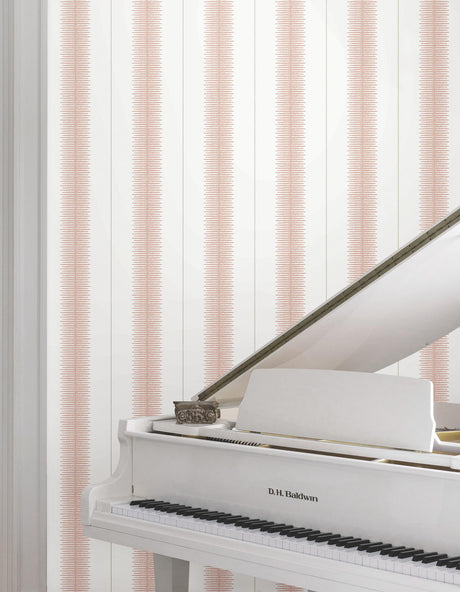 York Tandem Stripe Red Wallpaper