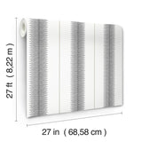 York Tandem Stripe Black Wallpaper