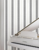 York Tandem Stripe Black Wallpaper
