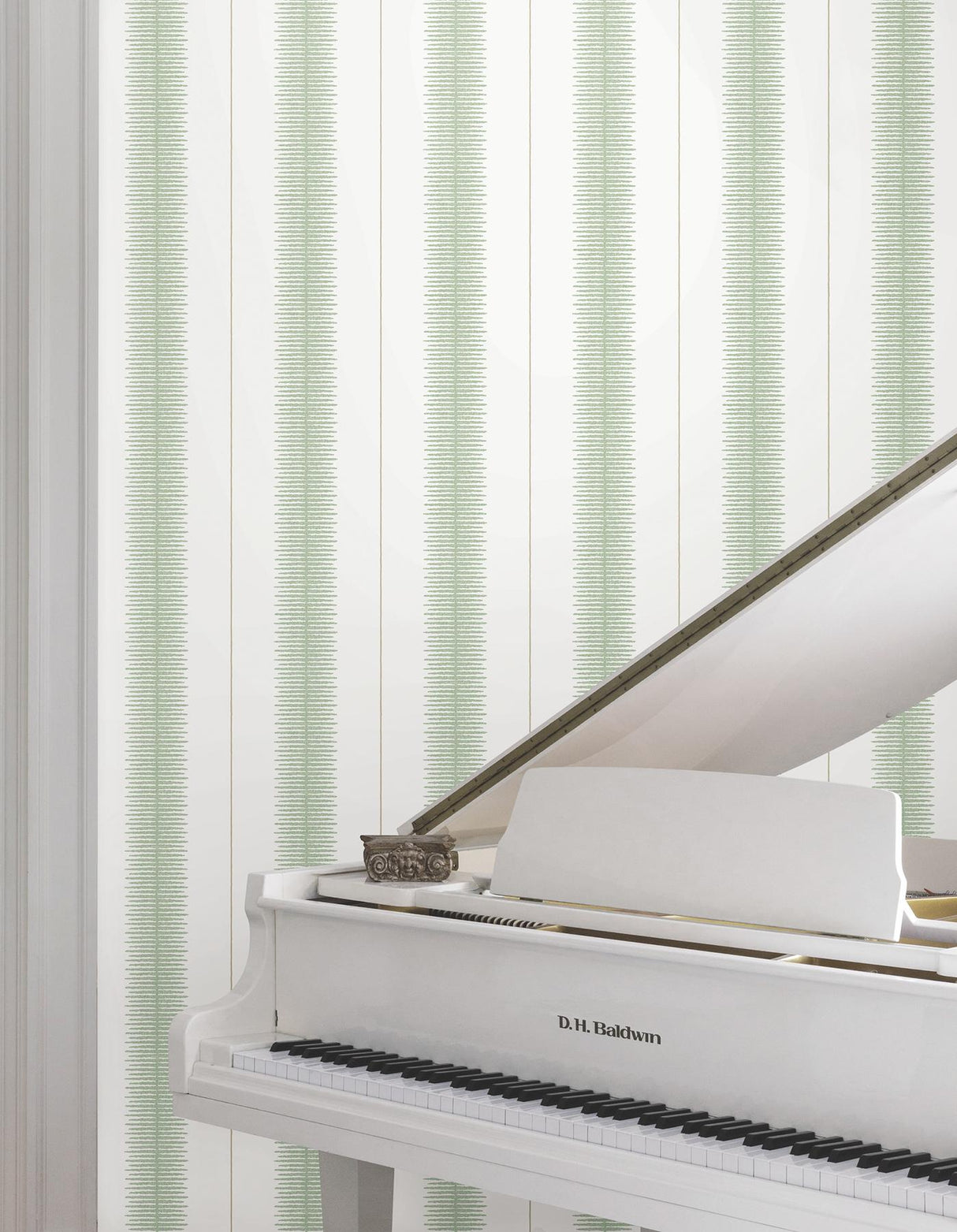 York Tandem Stripe Green Wallpaper