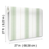 York Tandem Stripe Green Wallpaper