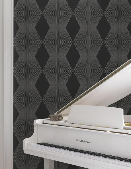 York Diamond Legacy Black Wallpaper