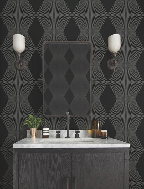 York Diamond Legacy Black Wallpaper