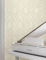 York Royal Damask Neutral Wallpaper
