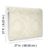 York Royal Damask Neutral Wallpaper