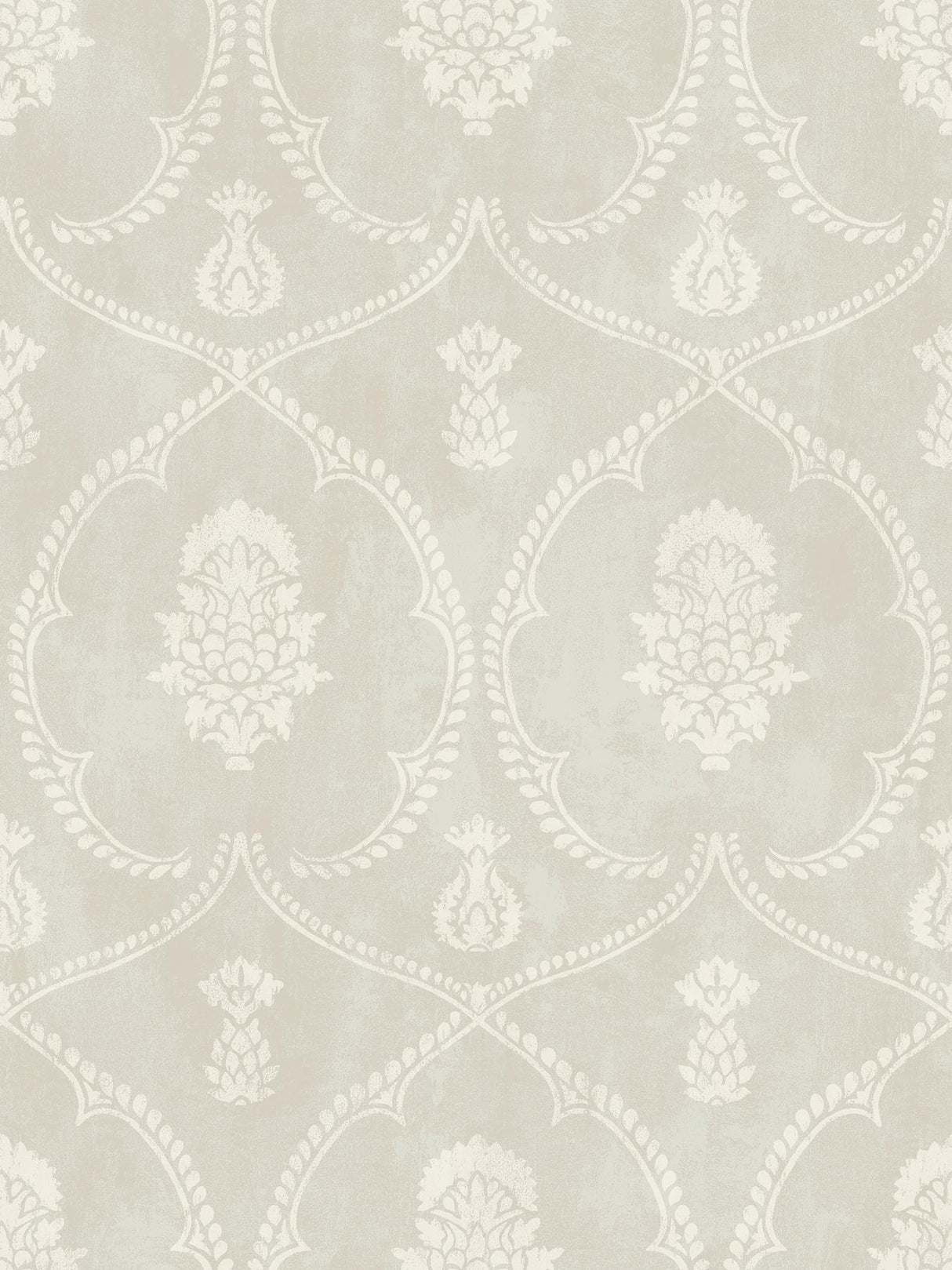 York Royal Damask Grey Wallpaper