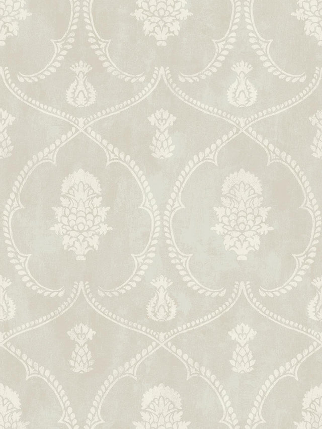 York Royal Damask Grey Wallpaper