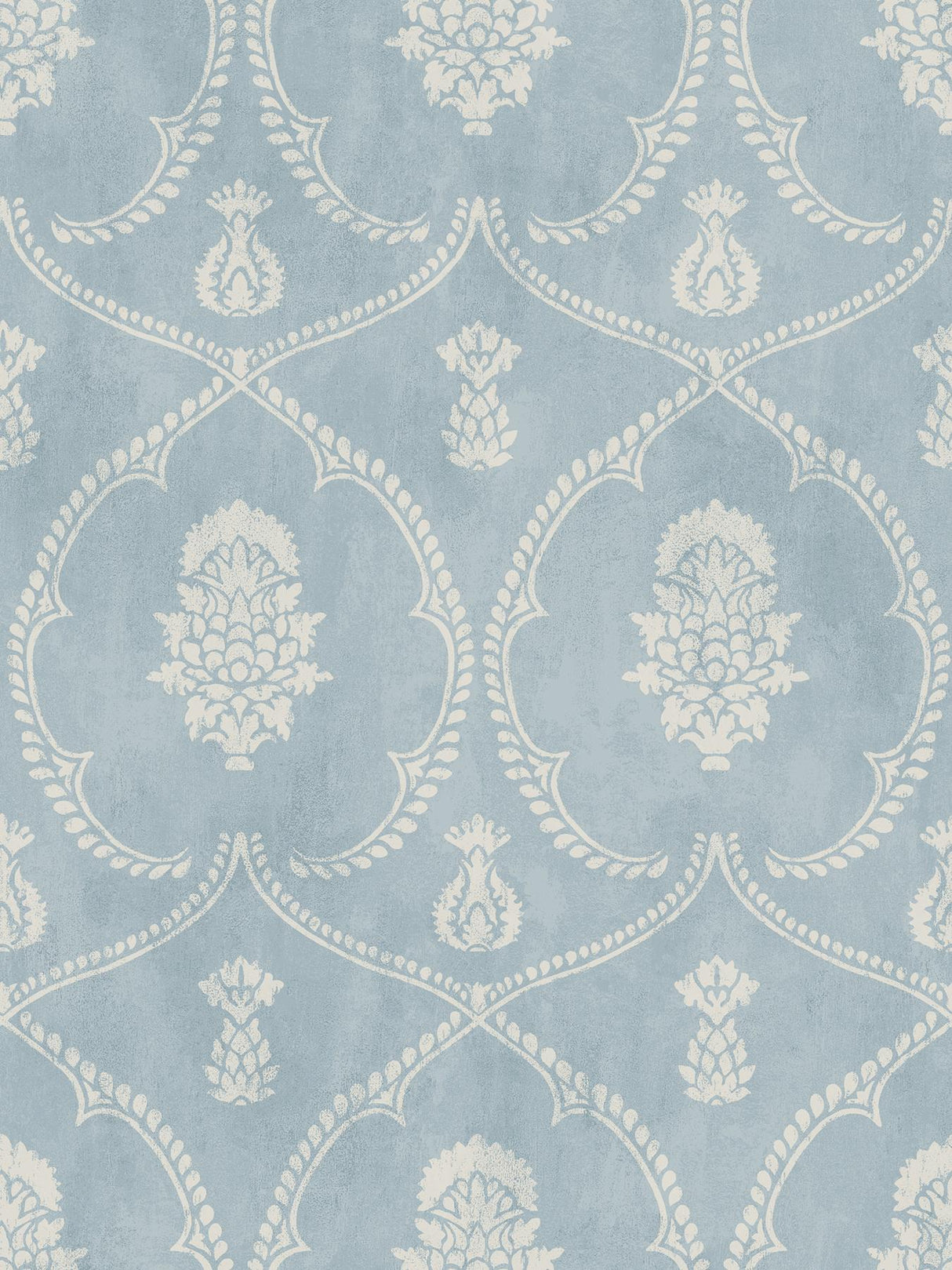 York Royal Damask Blue Wallpaper