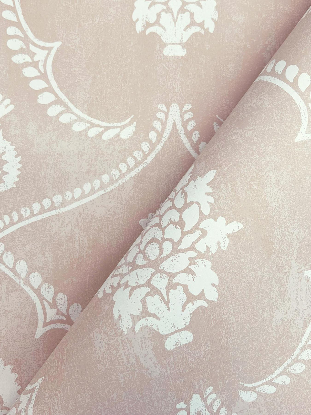 York Royal Damask Pink Wallpaper