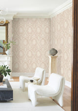 York Royal Damask Pink Wallpaper