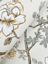 York Courtyard Botanical Neutral Wallpaper