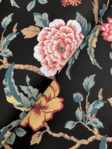York Courtyard Botanical Black Wallpaper