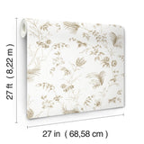 York Floral Lace Neutral Wallpaper