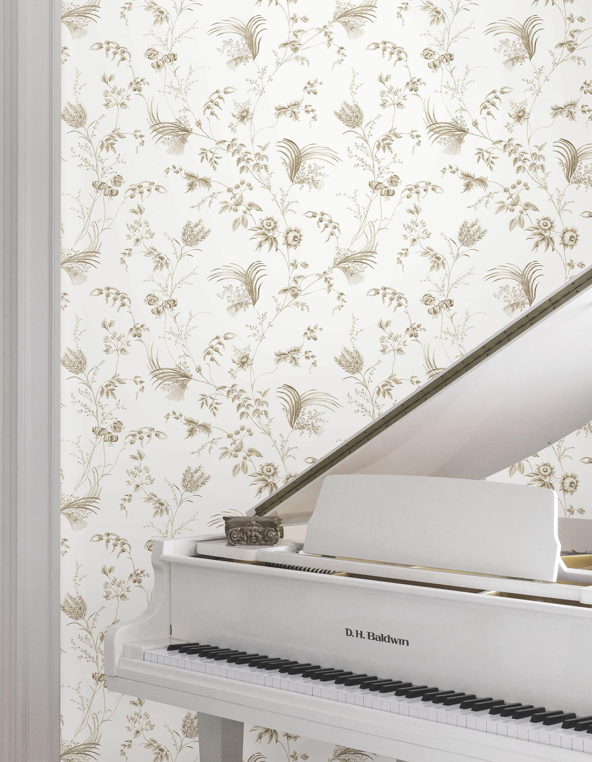York Floral Lace Neutral Wallpaper