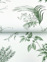 York Floral Lace Green Wallpaper