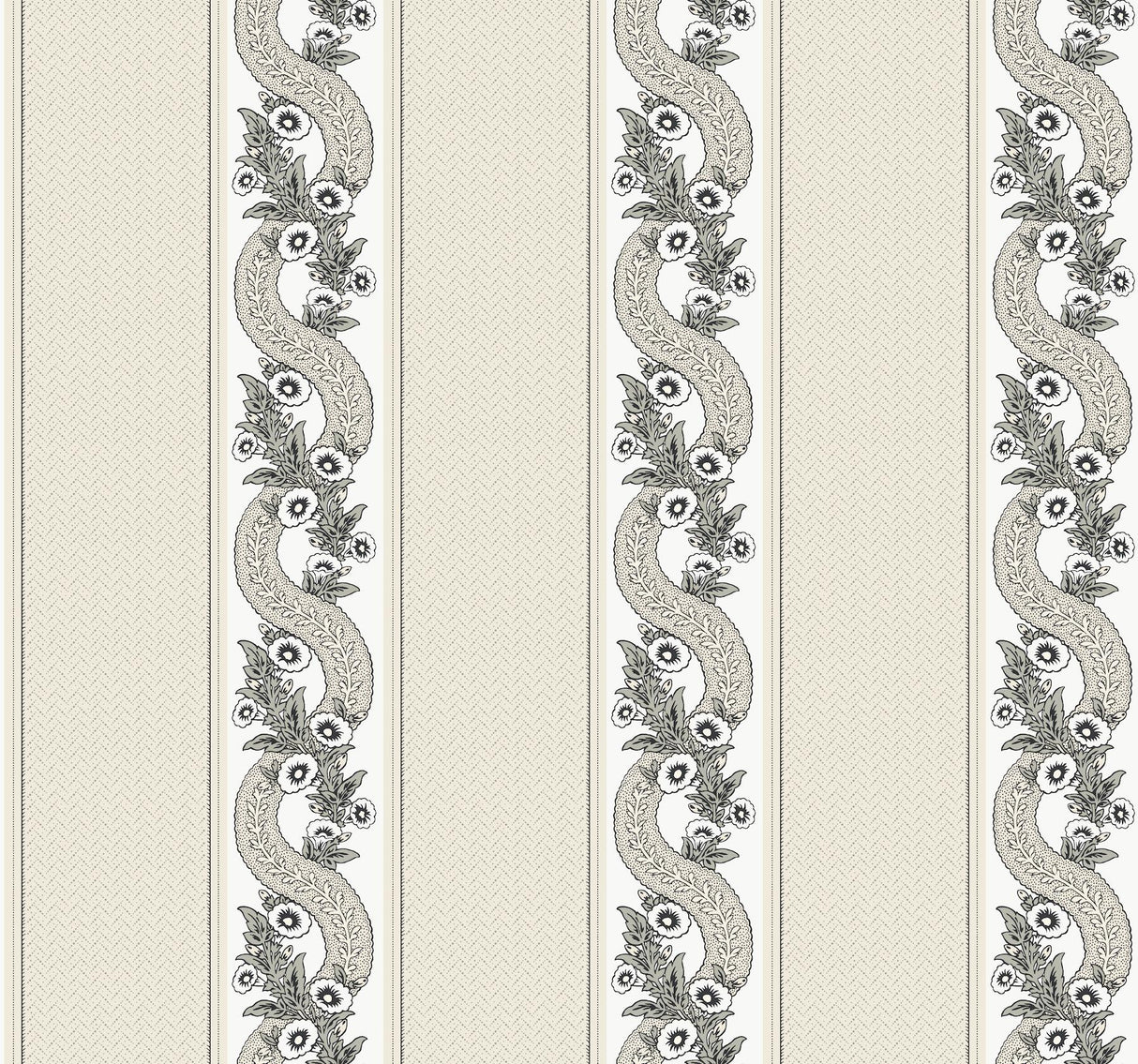 York Abbey's Garland White Wallpaper