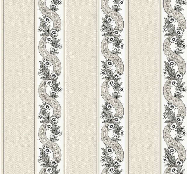 York Abbey's Garland White Wallpaper
