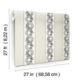 York Abbey's Garland White Wallpaper