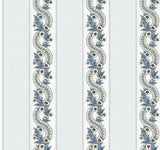 York Abbey's Garland Blue Wallpaper