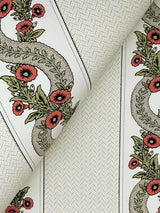 York Abbey's Garland Red Wallpaper