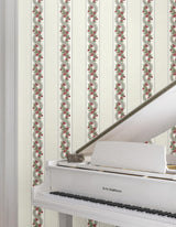 York Abbey's Garland Red Wallpaper