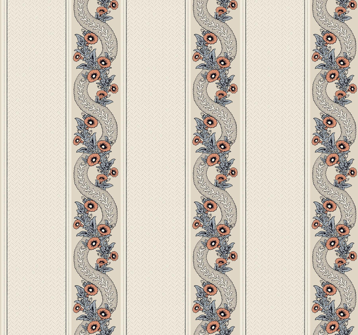 York Abbey's Garland Orange Wallpaper