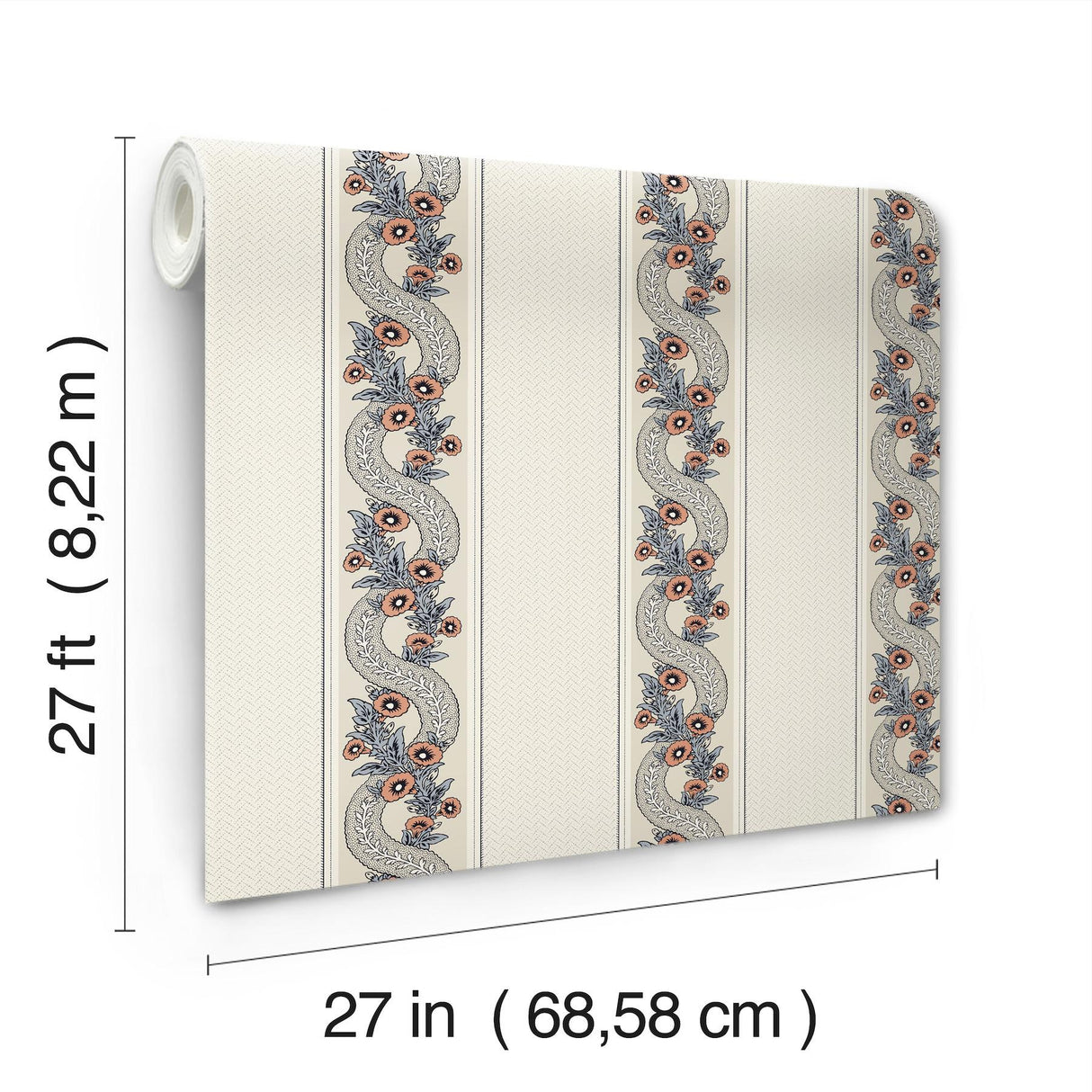 York Abbey's Garland Orange Wallpaper