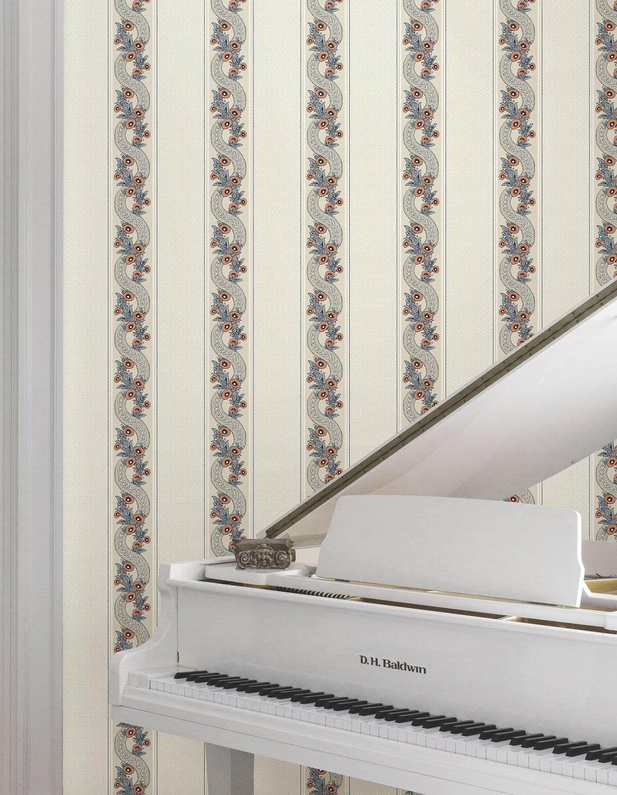 York Abbey's Garland Orange Wallpaper