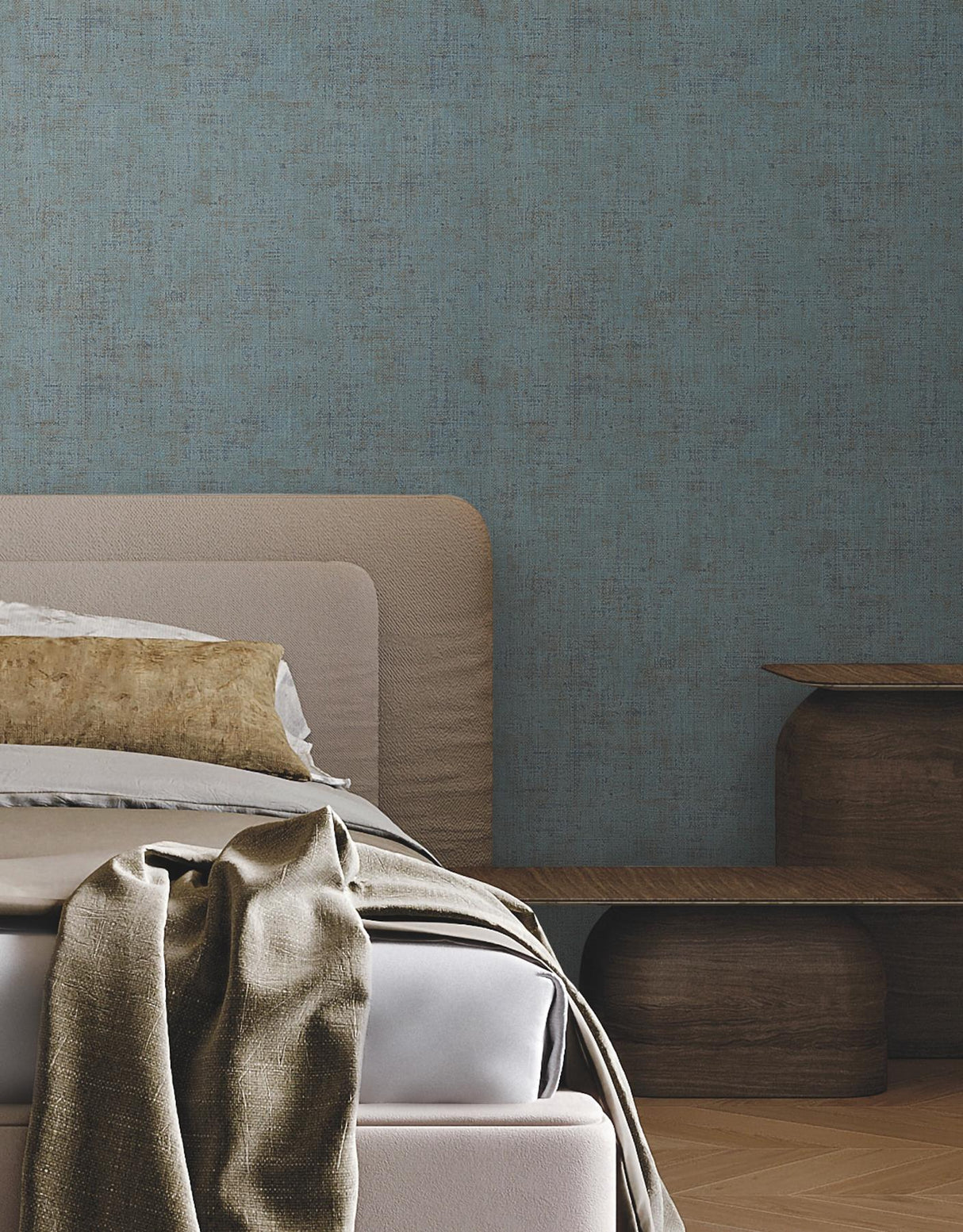 York Alma Blue Wallpaper