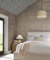 Candice Olson Bamboo Taupe Hemp Blend Brown Wallpaper