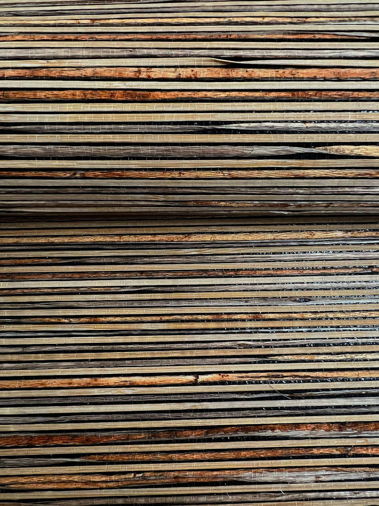 Candice Olson Bamboo Black Hemp Blend Brown Wallpaper