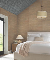Candice Olson Bamboo Black Hemp Blend Brown Wallpaper