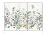 York Wallcoverings Tropical Green Wall White Mural